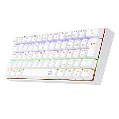 Teclado Mecânico Redragon 60% Lakshmi Rgb Branco Switch Az