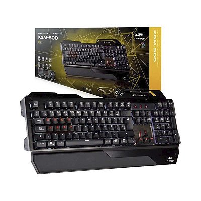 Teclado Mecanico C3 Tech Gamer Usb Switch Azul Kgm-500Bk