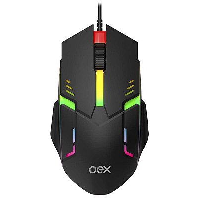 Mouse Gamer Com Fio Oex Rainbow Usb Led Ms303