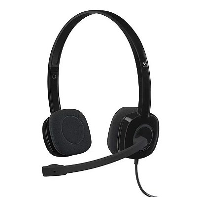 Headset Com Fio Logitech H151 Com Microfone Redução De Ruído