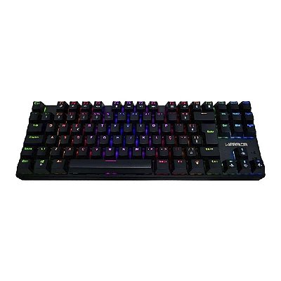 Teclado Mecânico Gamer Warrior Royal 60% Switch Blue RGB