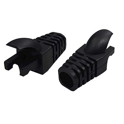 Capa Para Conector Plug  Rj45 Trava Interna Snap In Preto Un