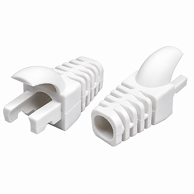Capa Para Conector Plug  Rj45 Trava Interna Snap In Branca