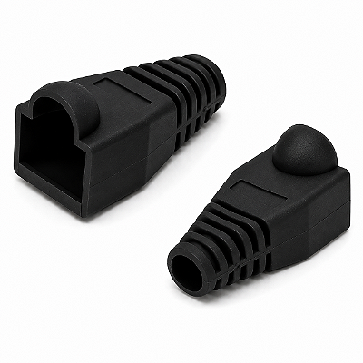 Capa RJ45 Plástica Preta Proteção Conectores De Rede Uni