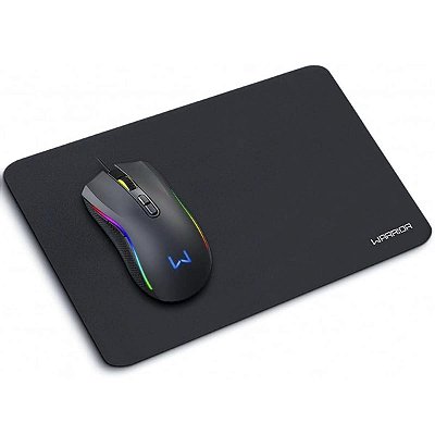 Kit Mouse e Mouse Pad Gamer Multi Warrior 7 Botões RGB Preto
