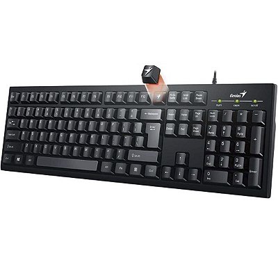 Teclado Genius Smart Kb-100 Preto Usb F1-F2 Customizavel