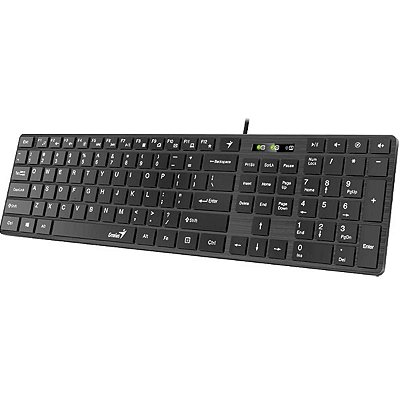 Teclado Multimida Genius Slimstar Ss126 Usb Preto Abnt 2
