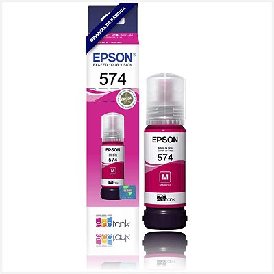 Garrafa De Tinta Original Epson Ecotank T574 Magenta