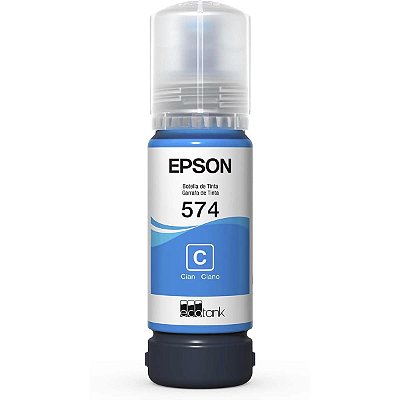 Garrafa De Tinta Epson Ecotank T574 Ciano Fotográfica