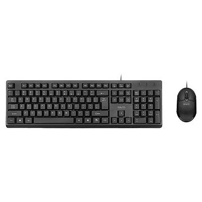Kit Teclado E Mouse Com Fio Multi Cf600 Usb Preto Tc609