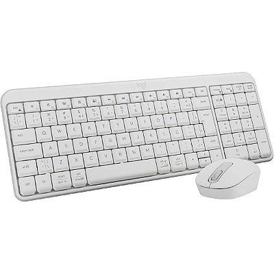 Combo Teclado e Mouse S/ Fio Logitech MK250 Bluetooth Branco