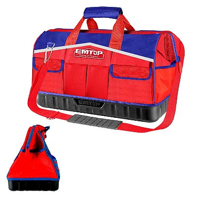 Bolsa Ferramentas Reforçada 16" 41x26x23cm Até 20 Kg Emtop