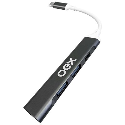 Mini Hub OEX HB106 1 Type-C + 3 Usb Prata
