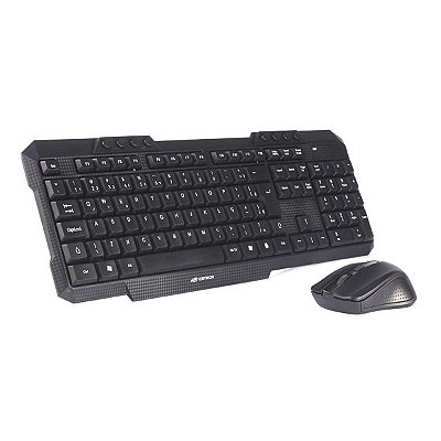 Kit Teclado + Mouse Sem Fio K-W10BK C3Tech Preto