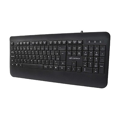 Teclado Com Fio Multimídia USB KB-M100BK Preto C3Tech