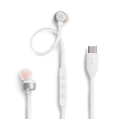 Fone De Ouvido C/ Fio Intra-Auricular Jbl Tune 310C Branco