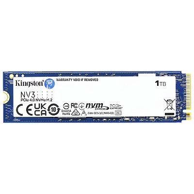 SSD M.2 NVMe 1TB PCIe 4.0 Kingston NV3 Leitura 6000 MB/s