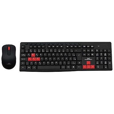 Kit Teclado e Mouse Sem Fio Maketech CW-0257 1600DPI Preto