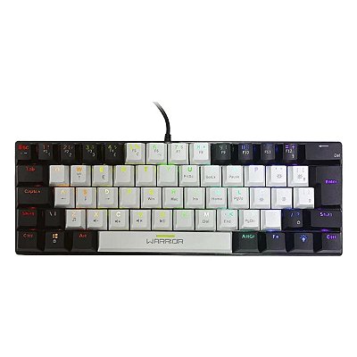 Teclado Gamer Mecânico Warrior 60% RGB Switch Blue TC314