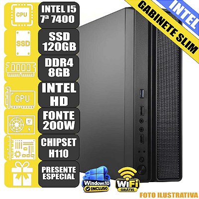 Computador Mdi Office Intel i5 7ª 8GB 120GB Windows 10