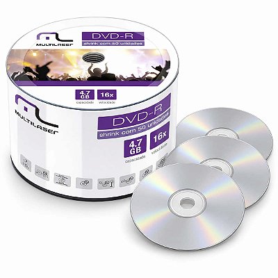 Dvd-R Gravavel 4.7Gb 120Min Vel.16X C/50Un Dv061 Multi