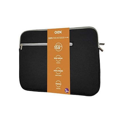 Case Luva Capa Para Notebook 15.6'' Neoprene Oex Preta Bolso