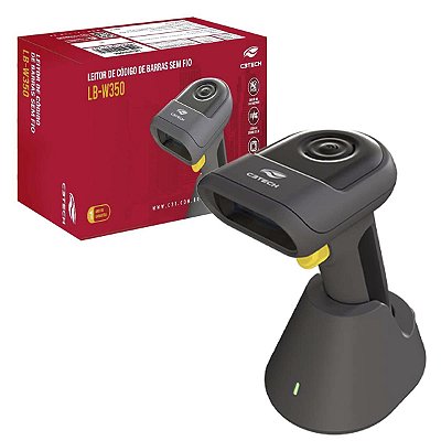 Leitor De Código De Barras Sem Fio C3tech 1d/2d Lb-w350bk