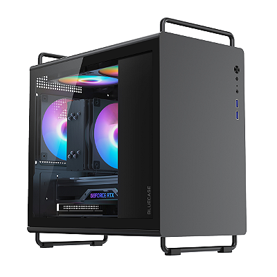 Gabinete Gamer Bg-056 Tiny Pro Preto Usb 3.0 5 Fans Argb