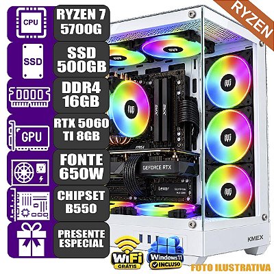 PC Gamer MDI Thor Ryzen 7 5700G 16Gb 500Gb 5060Ti 8GB
