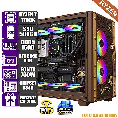 Pc Gamer Mdi HarryPotter Ryzen 7 7700X 16GB RTX5060 8GB 500G
