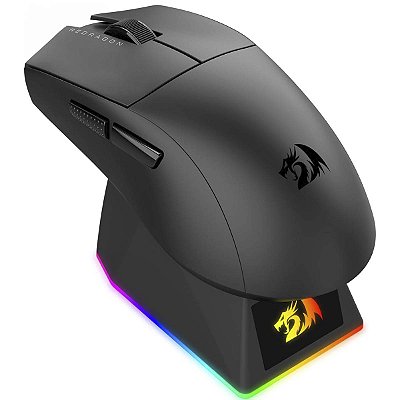 Mouse Redragon K1Ng Ultra C/ Base De Carregamento Sem Fio Pt