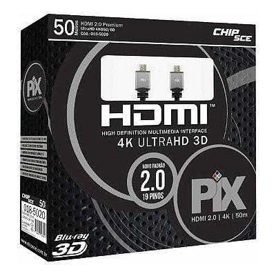 Cabo Hdmi Plus 2.0 4K 50 Metros Com Filtro 018-5020 Chip Sce
