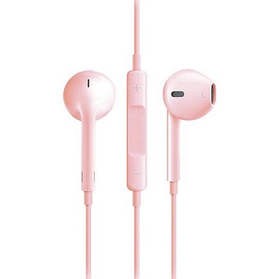Fone De Ouvido Com Fio Colormood Fn204 Rosa Metalico Oex