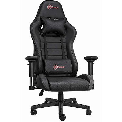 Cadeira Gamer Kalkan Aesir 2D Preta Até 120kg Reclinável