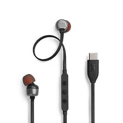 Fone De Ouvido Com Fio Tipo C Jbl Tune 310C Preto