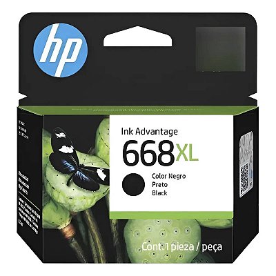 Cartucho HP 668XL Preto Para HP DeskJet Plus Ink Advantage