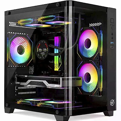 Gabinete Redragon Kalkan Midgard Curve Preto Sem Fan Klk072