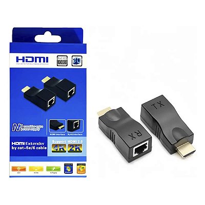Adaptador Extensao Hdmi Macho Para Rj-45 Femea (AT-ETS/HD)