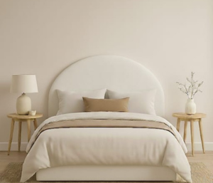 Cabeceira Luna Estofada | Arco Suave e Estilo Moderno