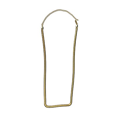 Cordão Feminino Dourado de Malha - Manini Semijoias