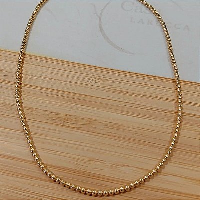 Colar bolinhas banhadas a ouro