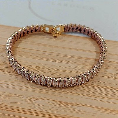 Pulseira de cristal trançada no fios de seda