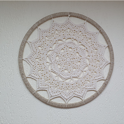 Mandala Expansão 43 cm (Crochê) Cru