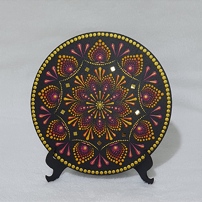 Mandala Alegria 20 cm Pontilhismo