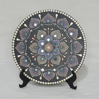 Mandala Leveza 20cm Pontilhismo.