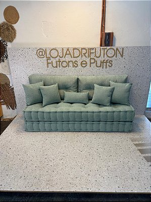 Futon Turco Duplo Verde Fusion 09 + Acessorios
