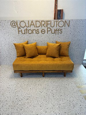 Futon Smooth +Base em Maderia + Acessorios
