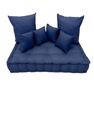 Futon Turco Azul Marinho + Almofadas