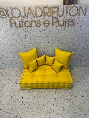 Futon Turco Amarelo + Almofadas