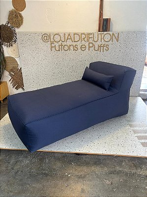 Puff Chaise Premium Azul Marinho